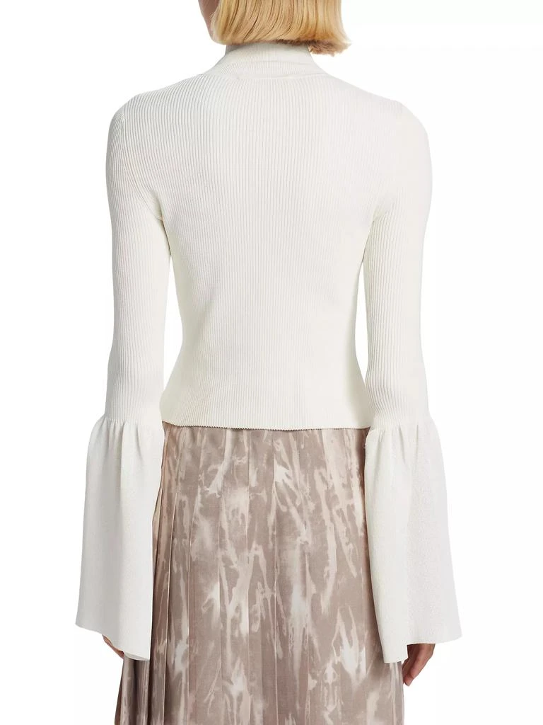 Altuzarra Dana Knit Flare-Sleeve Turtleneck 5