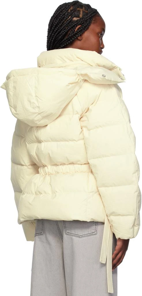 Ganni Beige Tech Oversized Down Puffer Jacket 3