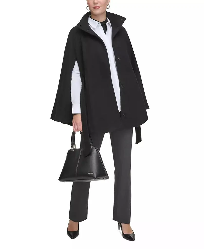 Calvin Klein Womens Double-Breasted Cape Coat 7
