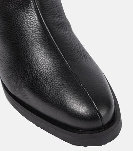 Totême Faux fur-lined leather ankle boots 6