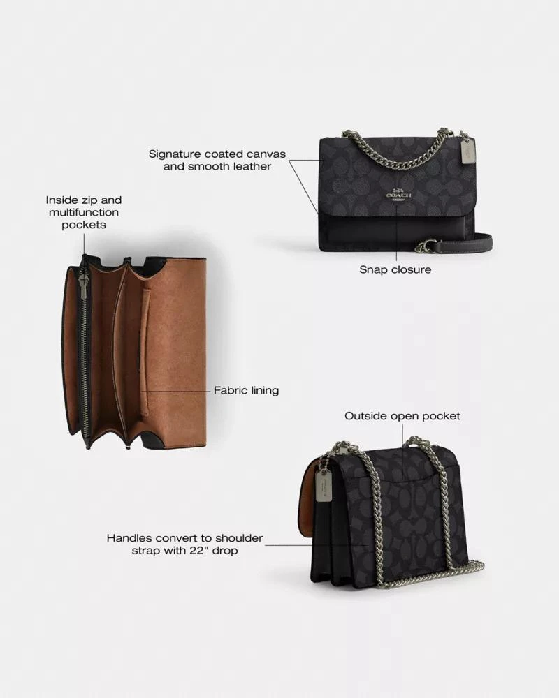 Coach Mini Klare Crossbody Bag In Signature Canvas 7