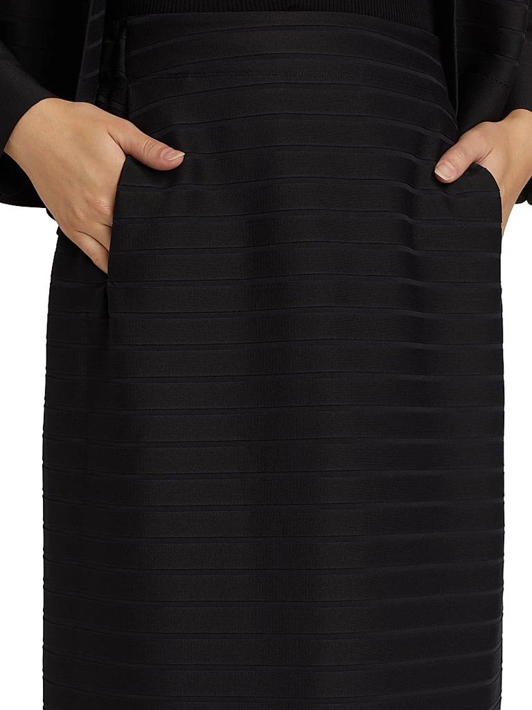 Issey Miyake Wide Stripe Knit Skirt 6