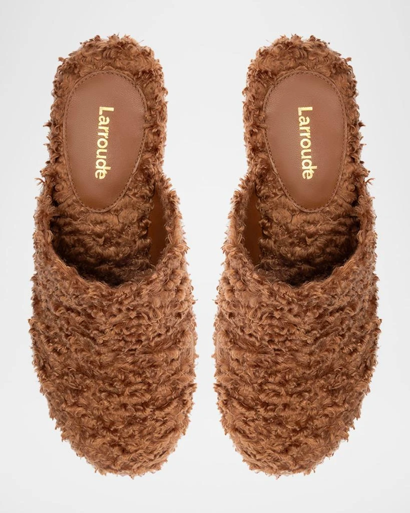 Larroude Miso Faux Fur Platform Clogs 3