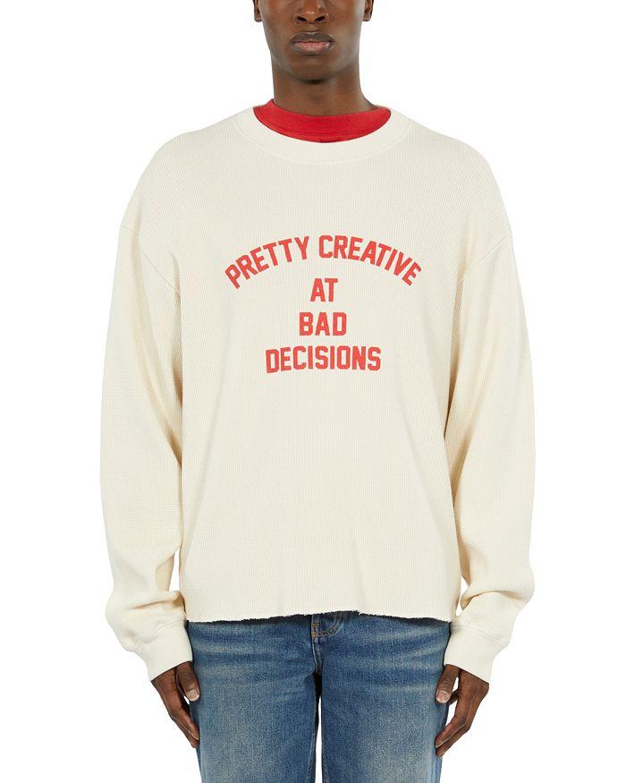 The Kooples Wide Cut Text Graphic Sweatshirt