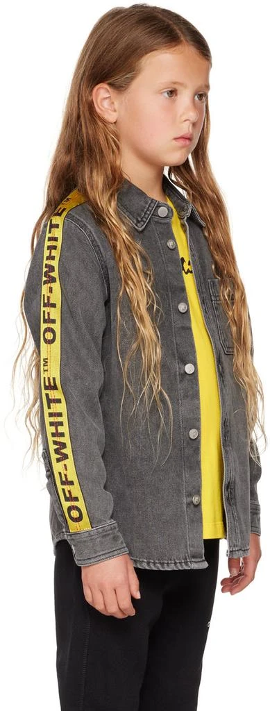 Off-White Kids Gray Industrial Denim Shirt 2