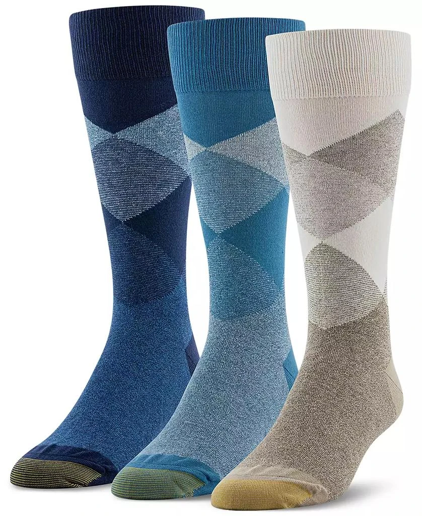 Gold Toe Men's 8 Track Argyle Crew Socks- 3-pack 1