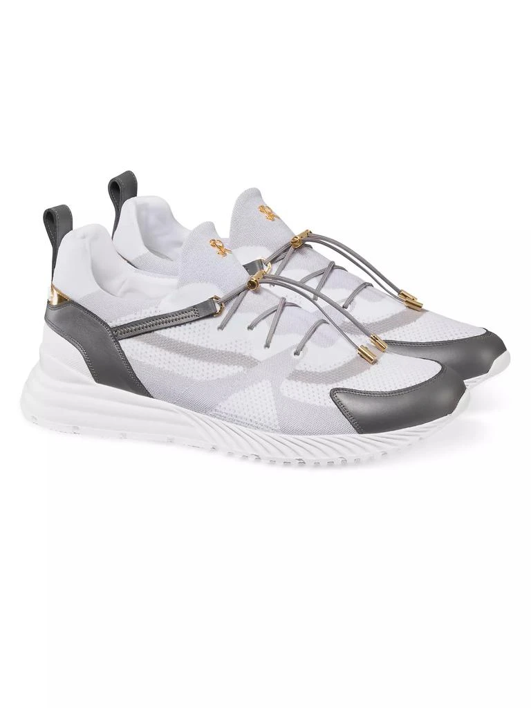 Stefano Ricci Technical Fabric and Calfskin Leather Sneakers 2