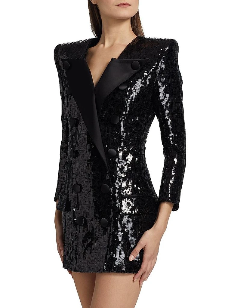Balmain Sequined Double-Breasted Tuxedo Minidress 4