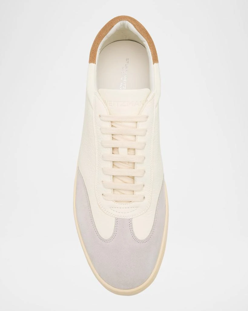 Stuart Weitzman Men's Banner Leather T-Toe Low-Top Sneakers 5