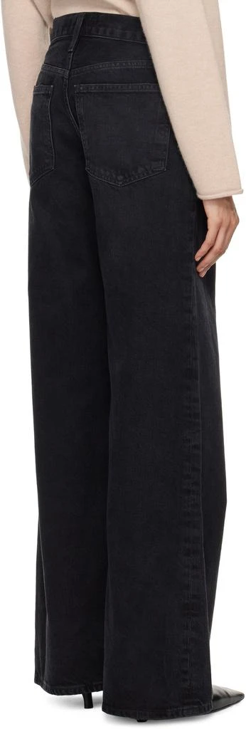 AGOLDE Black Clara Low Rise Baggy Flare Jeans 3