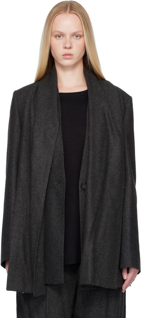 Totême Gray Scarf Blazer
