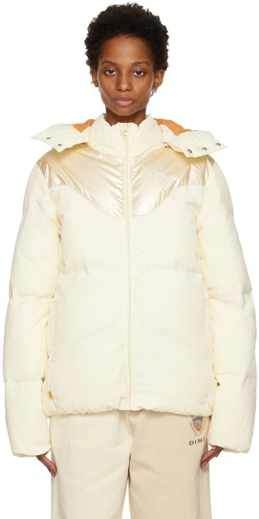 Dime Off-White Contrast Puffer Jacket 1