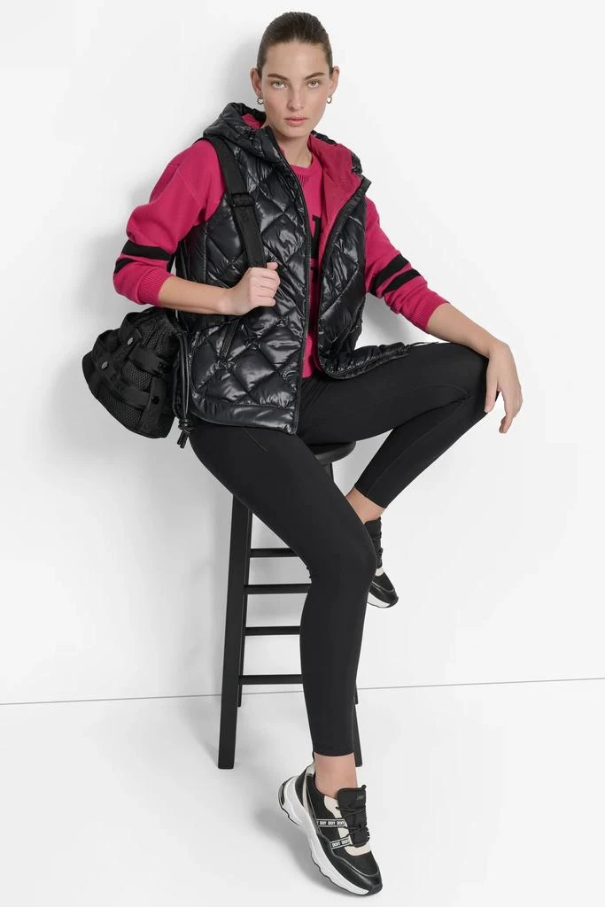 DKNY QUILTED HOODED VEST 9