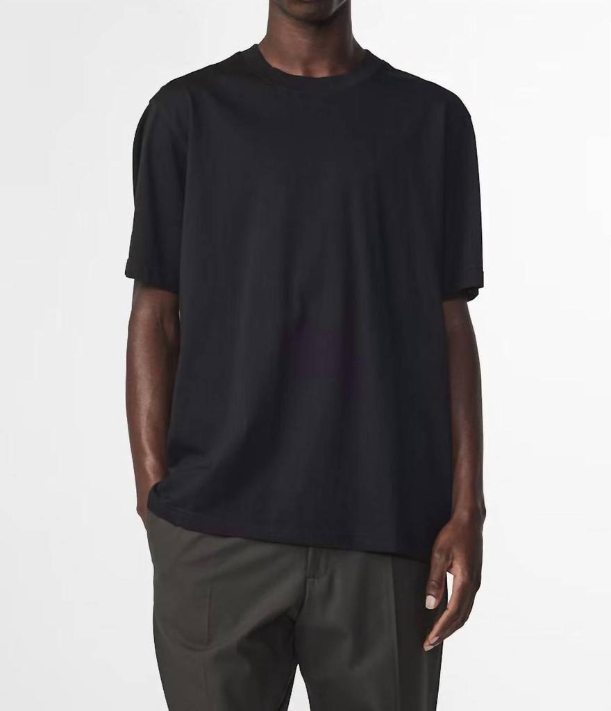 NN07 Adam Casual Pima Tee In Black