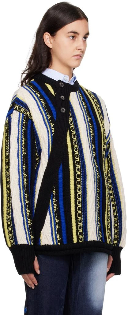 ADER error Blue & Yellow Buttoned Sweater 2