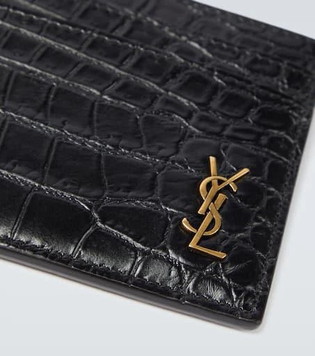 Yves Saint Laurent Croc-effect leather card holder 3