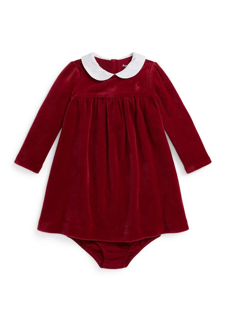 Ralph Lauren Baby Girls Velour Dress 
Bloomer 1