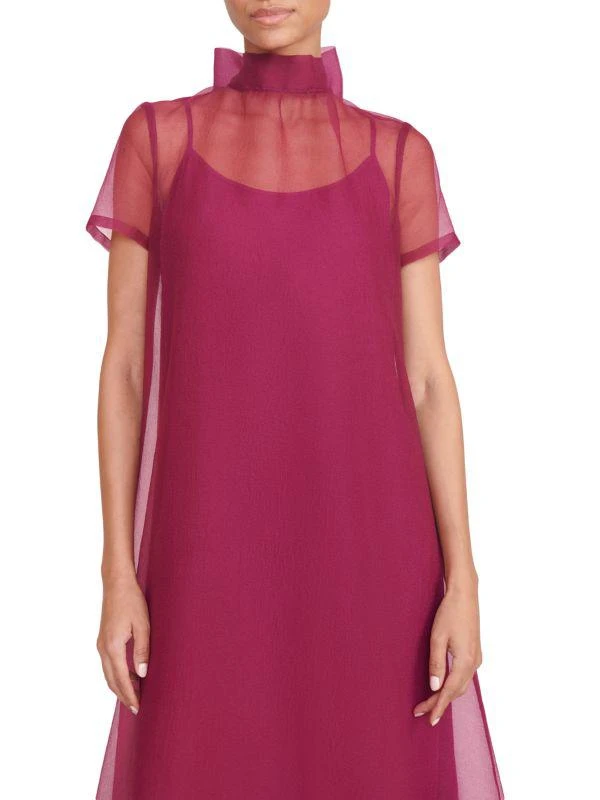 Staud Calluna High-Neck Organza Gown 4