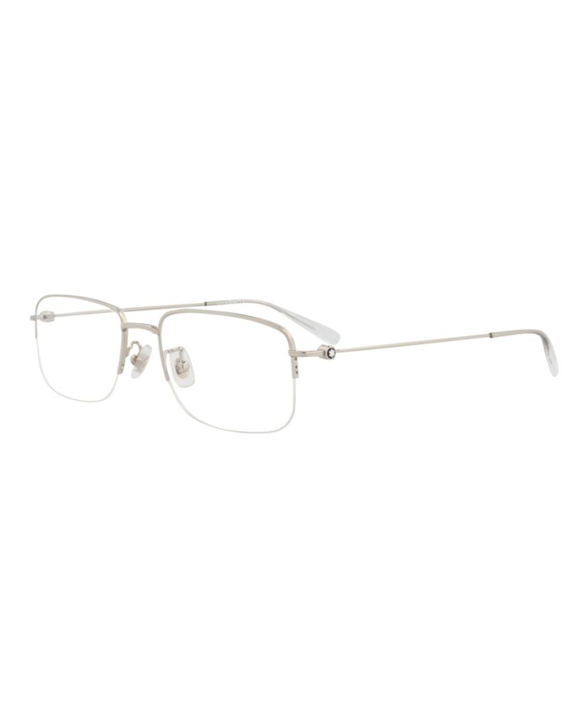 MontBlanc Square-Frame Metal Optical Frames