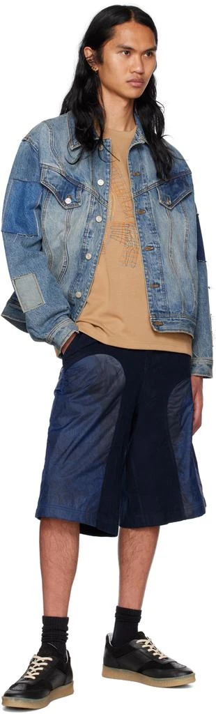 ANDERSSON BELL Navy Paneled Shorts 4
