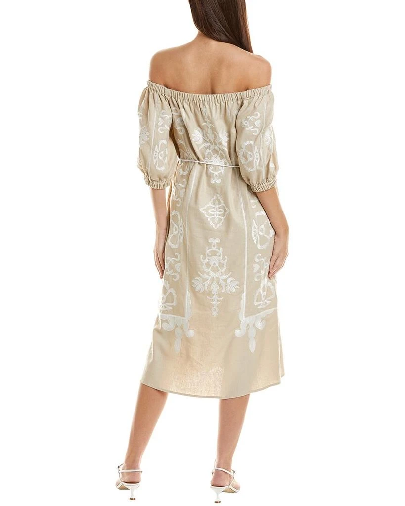 Off Shoulder Linen-Blend Midi Dress  On Sale Now with Up to 50% Off |  Discover Exclusive Deals & Savings at BeyondStyle  Authentic Vince Camuto  women|clothing|dresses with Limited-Time Discounts, Free Shipping,