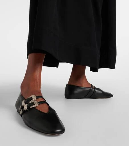 Le Monde beryl Claudia leather ballet flats 4