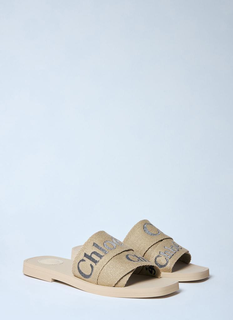 【Chloe】550 - WOODY◆CHC22U550Z3 Chloé Woody heeled mules for Women - White in Qatar | Level
