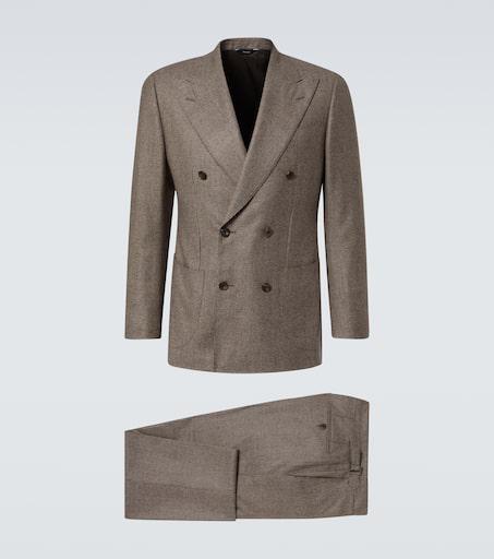 Thom Sweeney Prince of Wales check wool suit