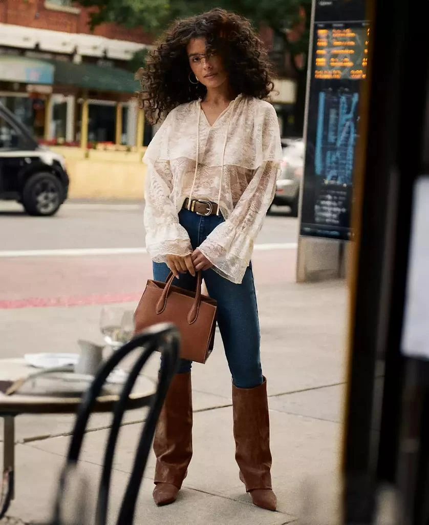 Women's Saylor Lace Ruffle V-Neck Top – On Sale Now with Up to 31