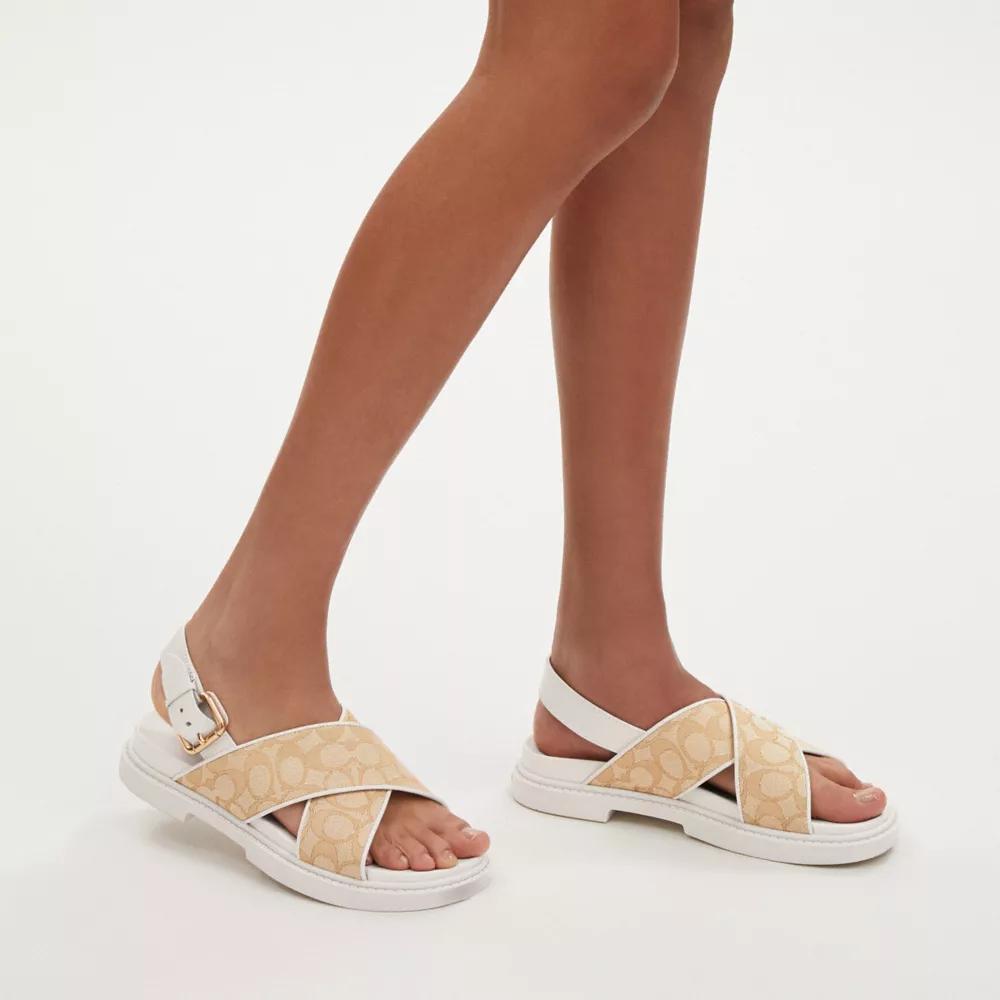 Coach Fraser Sandal In Signature Jacquard - Sandals