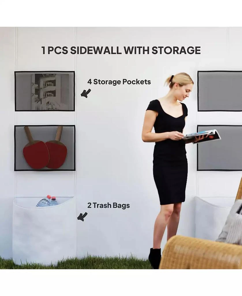 Outsunny 10
x 10
Pop Up Canopy Tent with Sidewall, UPF50+, Sea 5