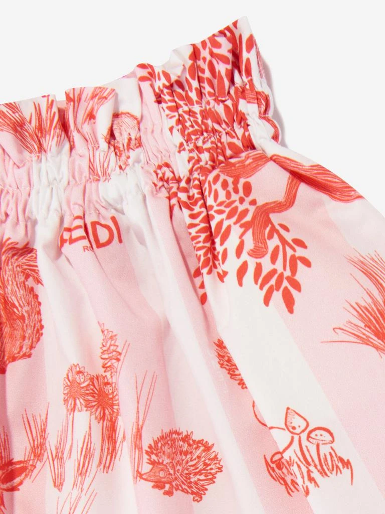 Fendi Fendi Baby Girls Beijing Forest Skirt in White 4