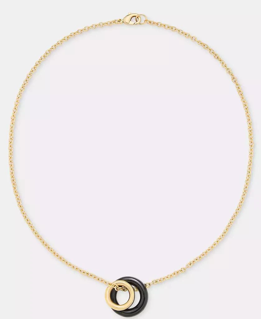 DKNY Jet Double Ring Pendant Necklace