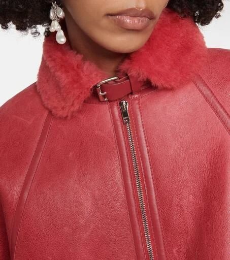 Isabel Marant Acassy shearling-trimmed leather jacket 5