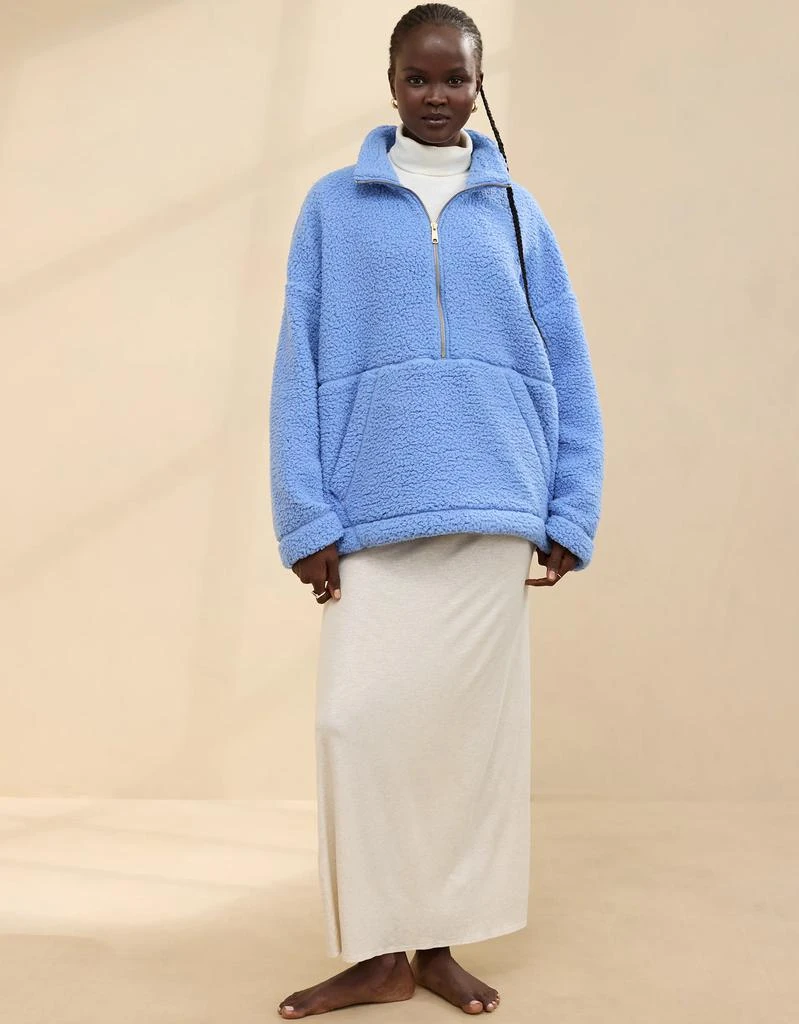 Aerie Aerie Sherpa Quarter Zip Sweatshirt 6
