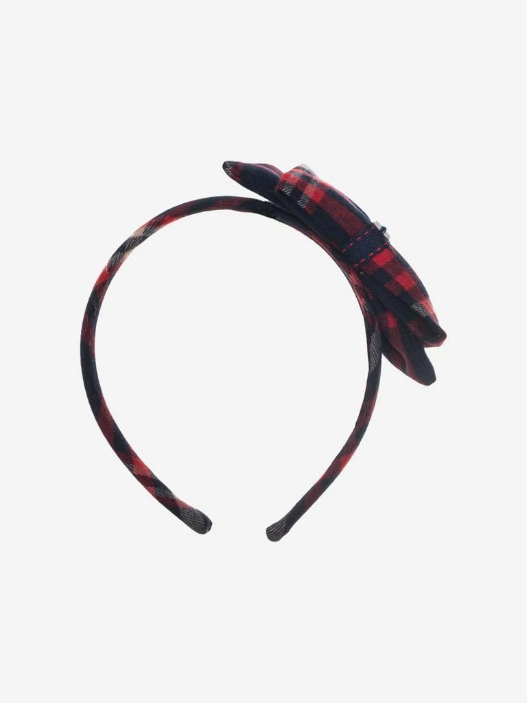 Patachou Patachou Girls Tartan Bow Headband in Red 4