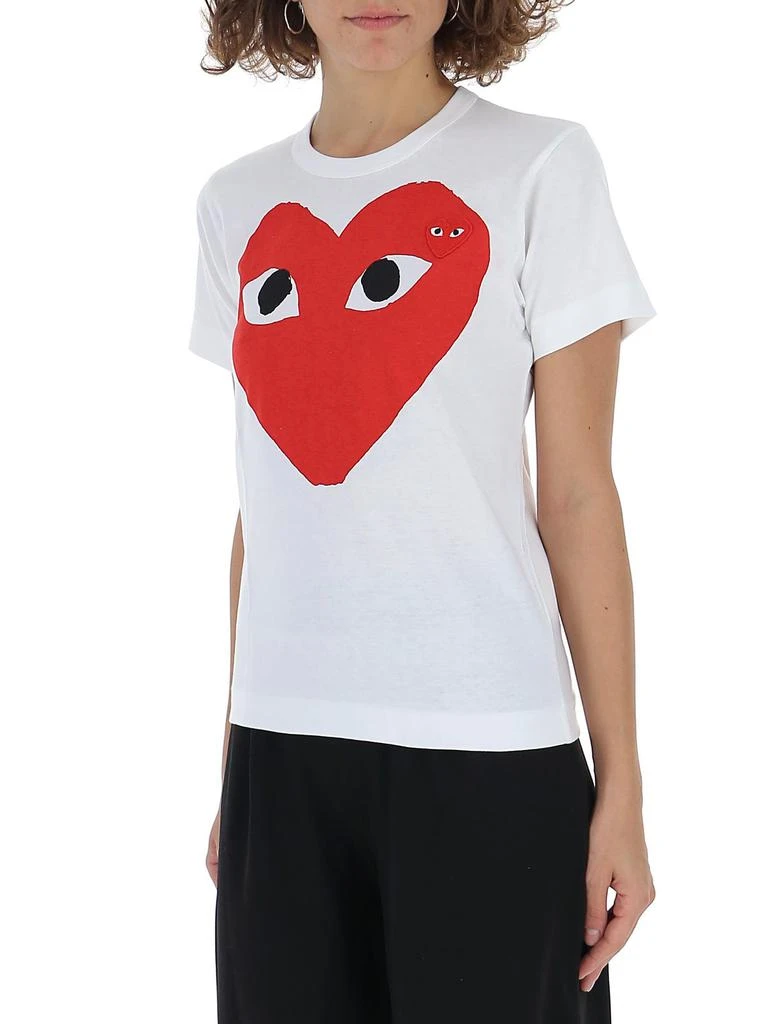 Comme des Gar�çons Play Comme des Garçons Play Double Heart Logo T-Shirt 3