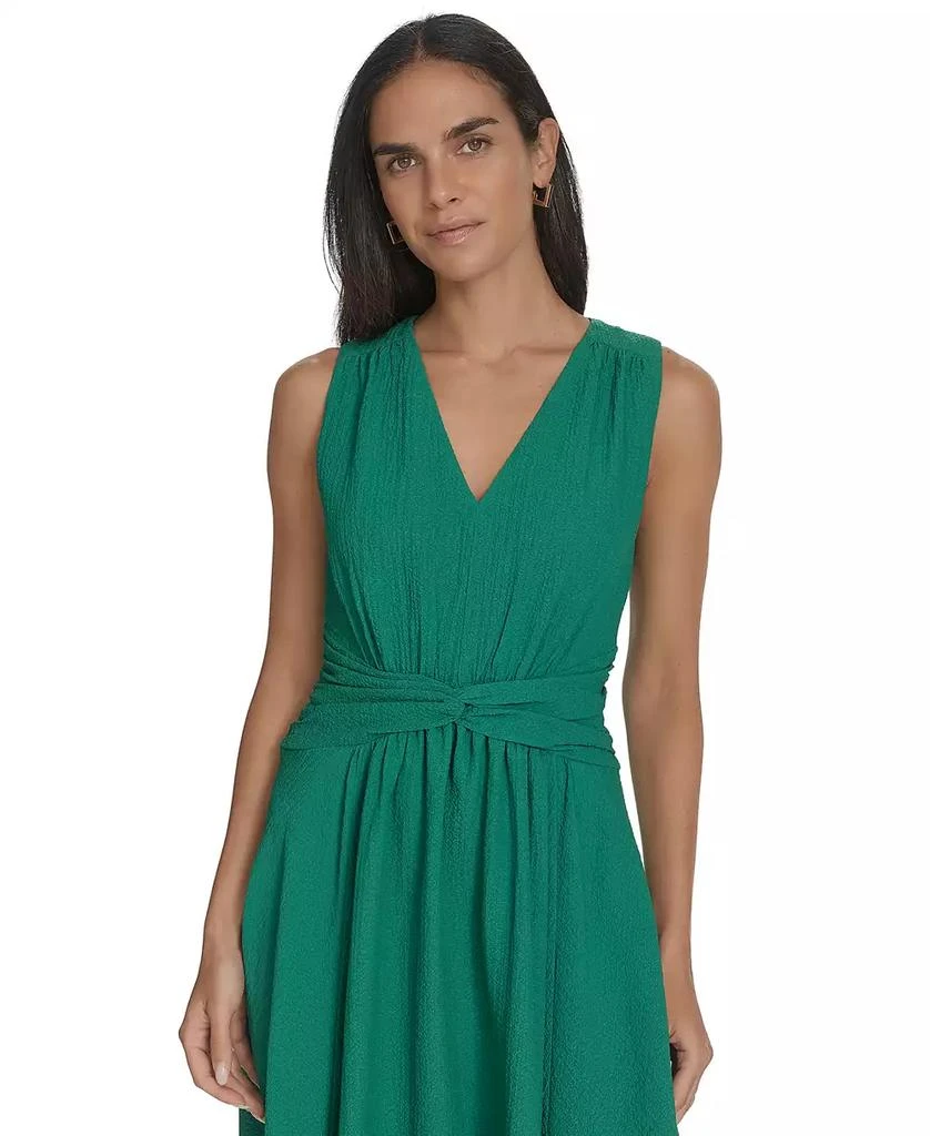 Calvin Klein Women's V-Neck Twist-Front Midi Dress 2