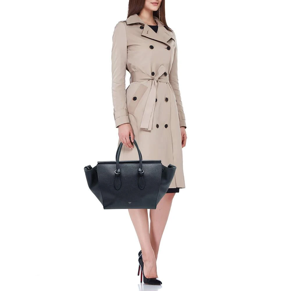 Celine Celine Black Leather Small Tie Tote 2