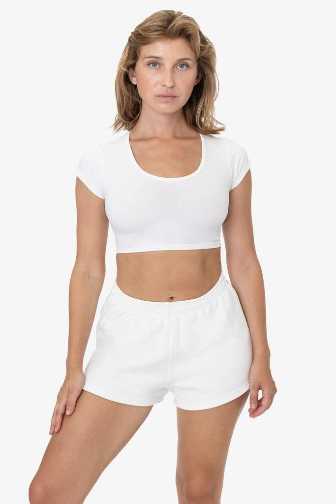 Los Angeles Apparel MWF314 - 10 oz. Mid-Weight Poly Cotton Fleece Short Shorts 3