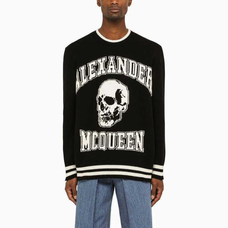ALEXANDER MCQUEEN Alexander McQueen Black/white Varsity pullover 1