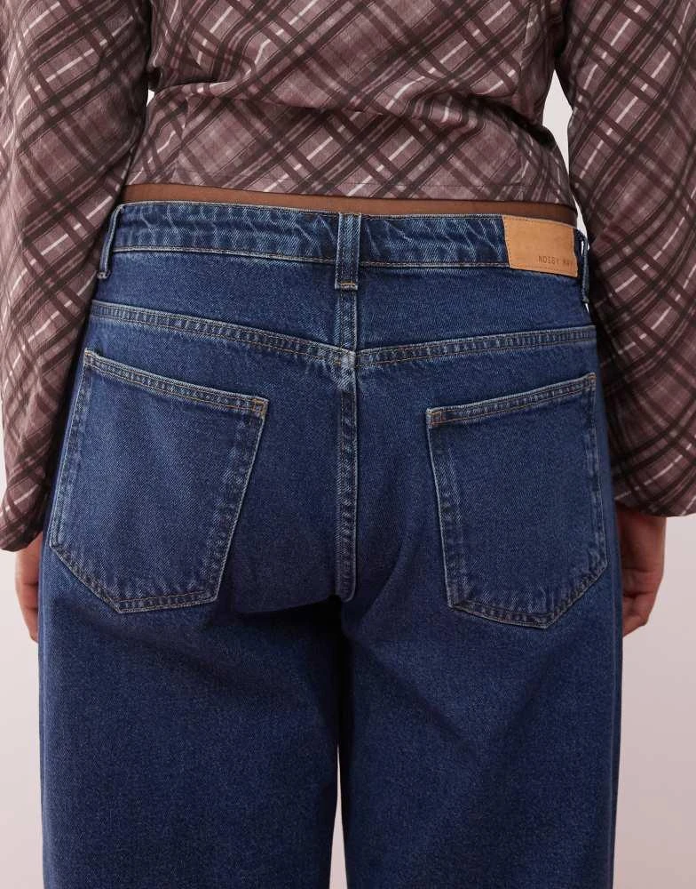Noisy May Curve Noisy May Curve Alexa straight fit jeans in dark blue wash 4