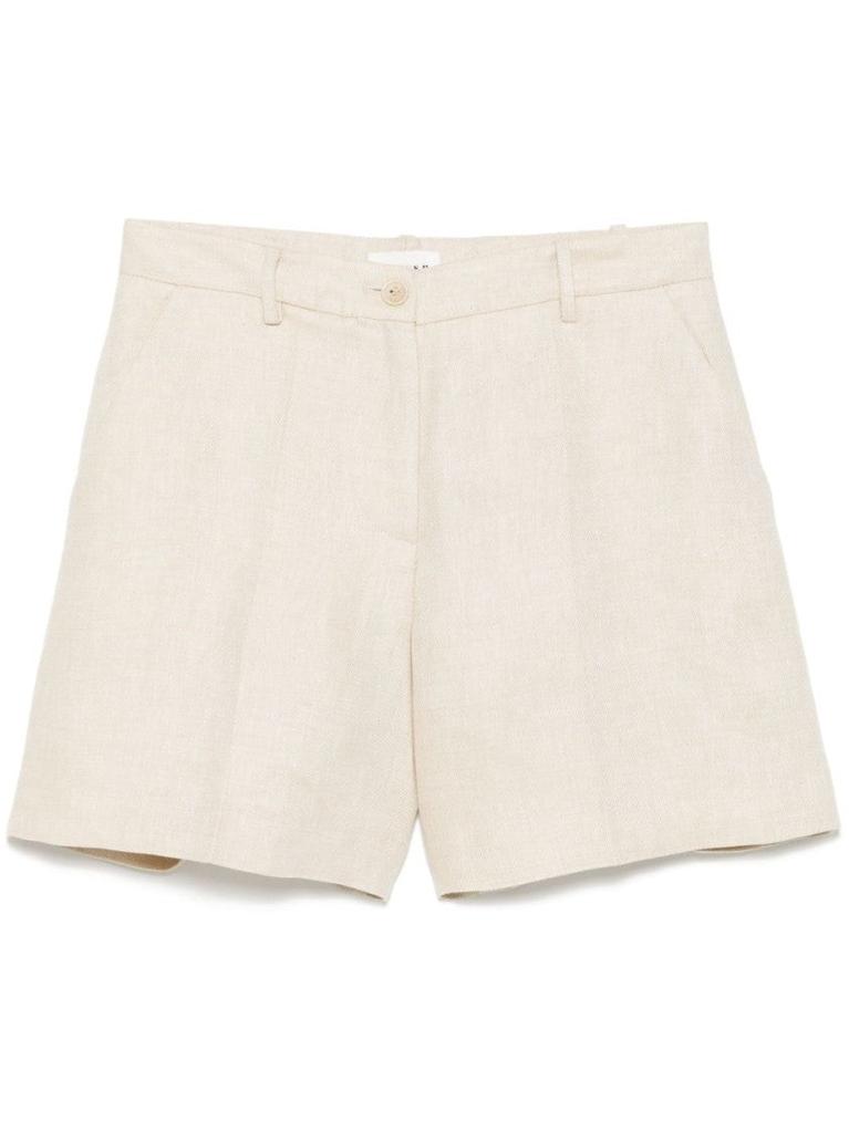 【関税・送料込み】VALENTINO SHORTS BEIGE LINEN SHORTS Linen canvas shorts in beige - Valentino | Mytheresa