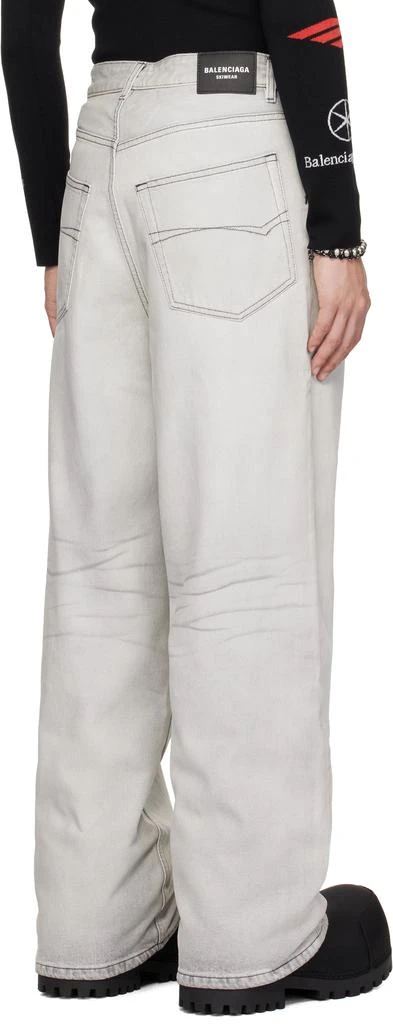Balenciaga Gray Waterproof Denim Jeans 3