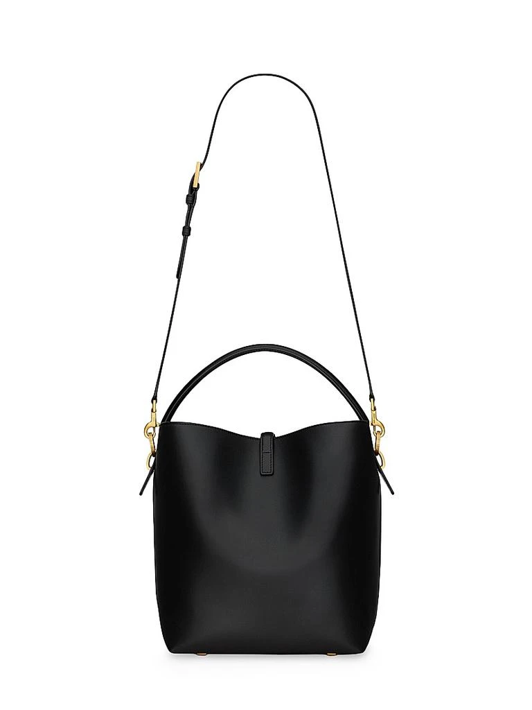Yves Saint Laurent Le 37 in Shiny Leather Bucket Bag 5