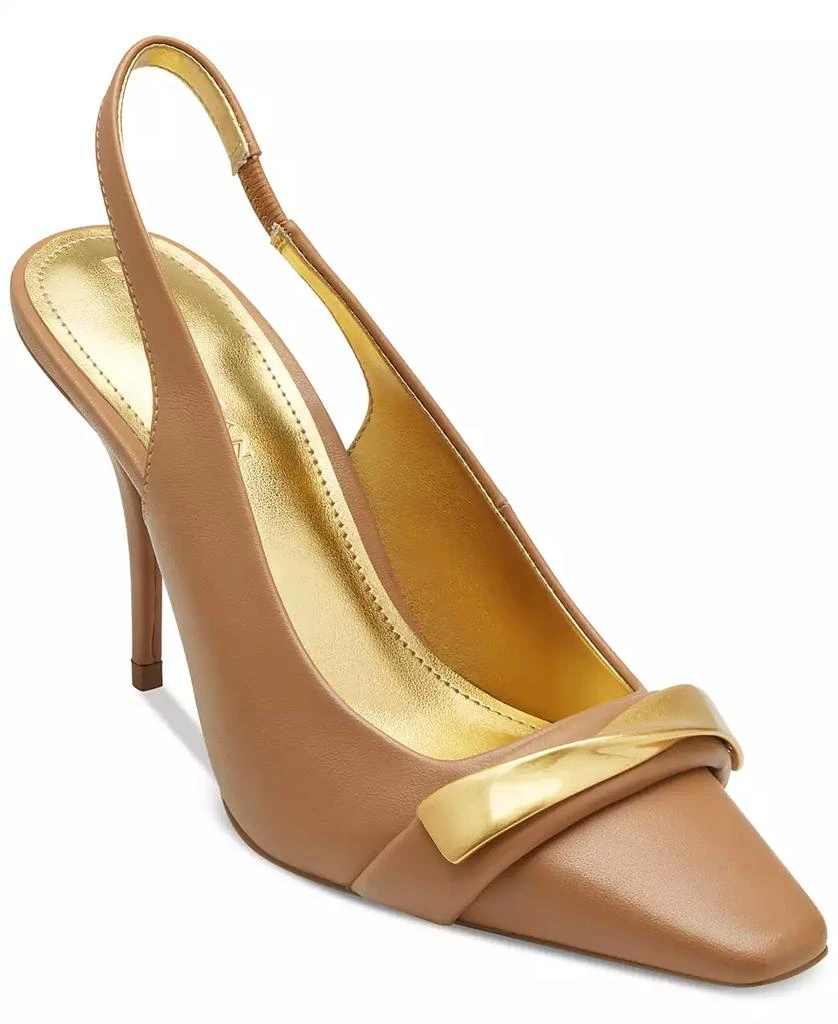 Donna Karan Women's Sayer Leather Square Toe Slingback Pumps 1