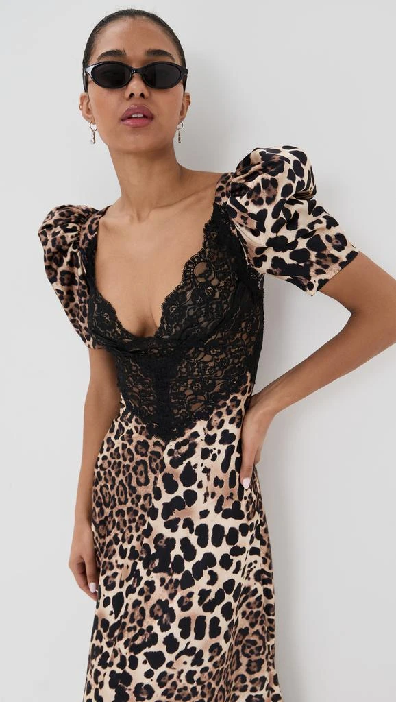Rodarte Leopard Print Silk Satin Dress 5