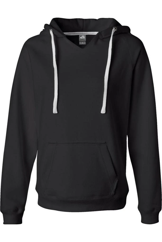 J America Women´s Sueded V-Neck Hooded Sweatshirt 1