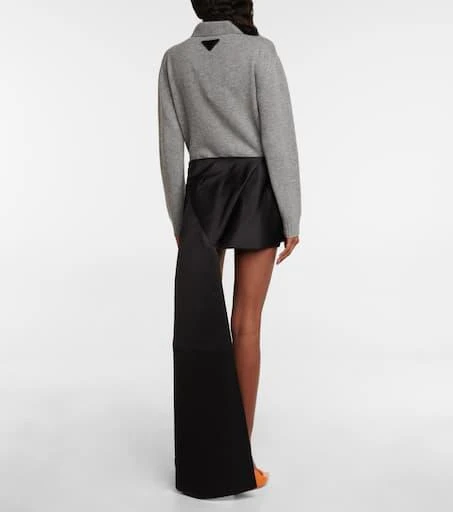 Prada Silk satin miniskirt with train 3