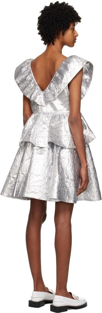 Ganni Silver Layered Minidress 3